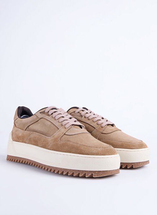 Fabrika Bej Erkek Deri Sneaker CERIGNO - Görsel 3