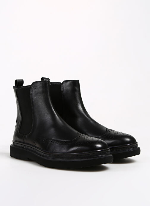 Fabrika Comfort Siyah Erkek Deri Bot CANCELO - Görsel 3