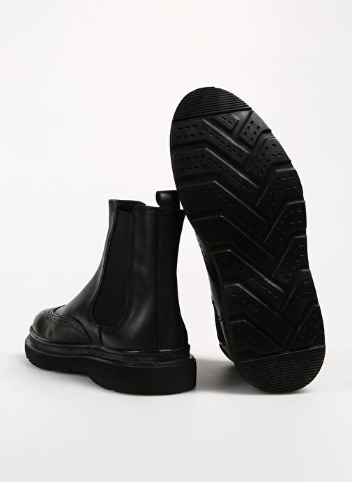 Fabrika Comfort Siyah Erkek Deri Bot CANCELO - Görsel 5