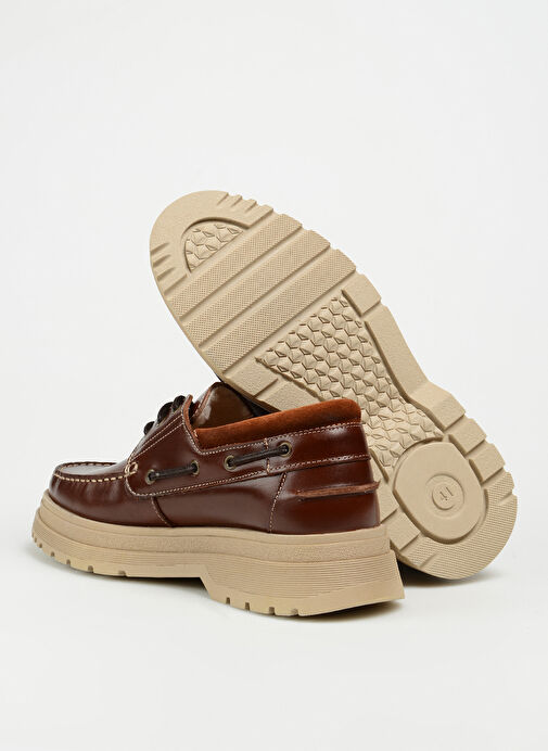 Fabrika Taba Erkek Deri Günlük Ayakkabı OHRI - Görsel 5