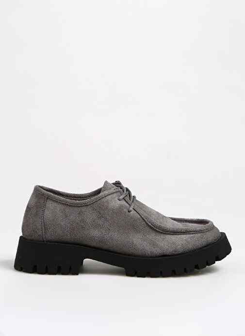 F By Fabrika Gri Kadın Süet Günlük Ayakkabı SISI - Görsel 2
