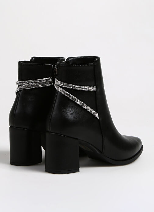 F By Fabrika Siyah Kadın Topuklu Bot CHURCH - Görsel 4