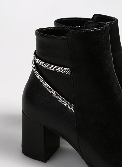 F By Fabrika Siyah Kadın Topuklu Bot CHURCH - Görsel 6
