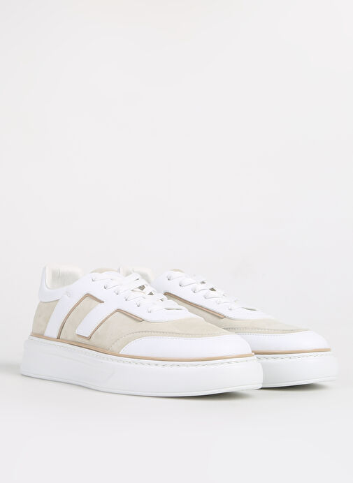 Fabi Beyaz-Bej Erkek Sneaker FU0828.B00ZIP82N - Görsel 3