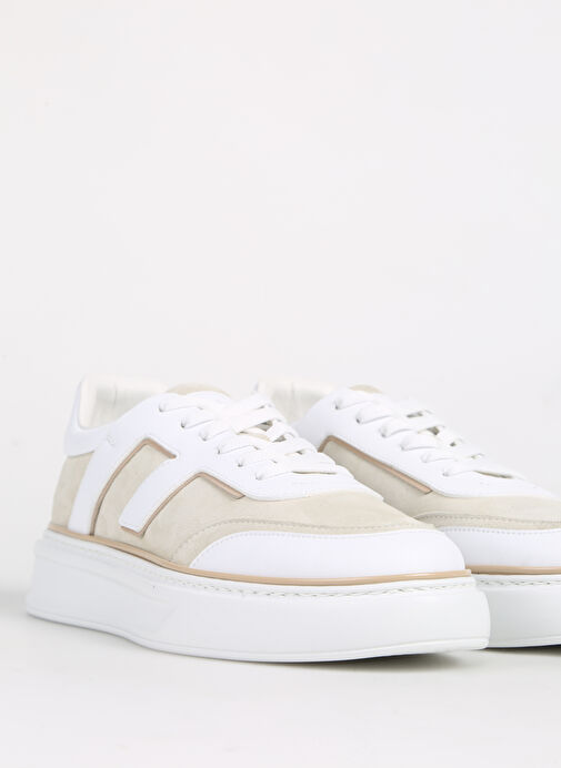 Fabi Beyaz-Bej Erkek Sneaker FU0828.B00ZIP82N - Görsel 5