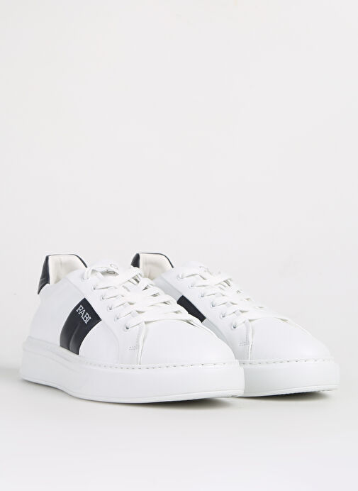 Fabi Beyaz-Siyah Erkek Deri Sneaker FU0456.B04ZIP18N - Görsel 3