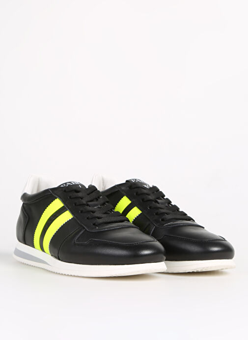 Fabi Siyah-Sarı Erkek Deri Sneaker FU0508.B00OLM87N - Görsel 3