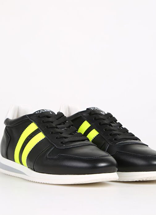 Fabi Siyah-Sarı Erkek Deri Sneaker FU0508.B00OLM87N - Görsel 4