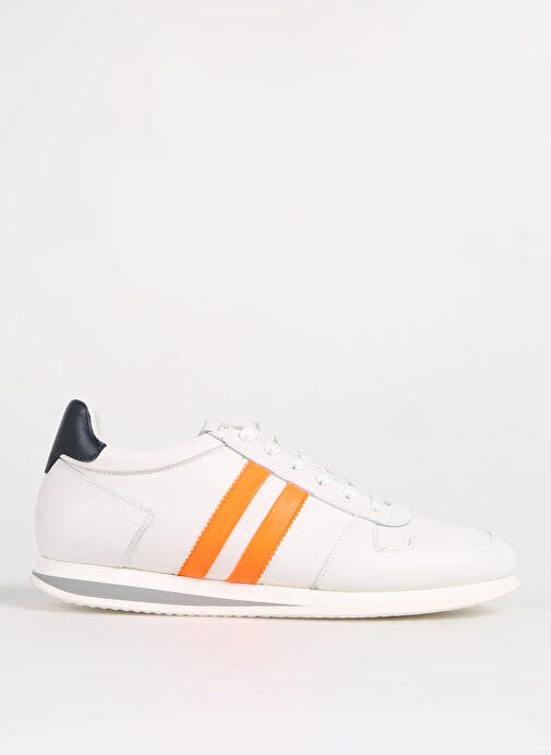Fabi Beyaz-Turuncu Erkek Deri Sneaker FU0508.B00OLM87N - Görsel 2