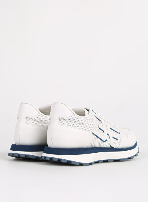 Fabi Beyaz-Lacivert Erkek deri Sneaker FU0876.B00MIO46M - Görsel 5