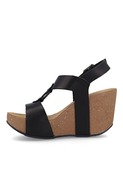 Più Natura Siyah Kadın Deri Sandalet 29 A 2180 IMB - Görsel 7