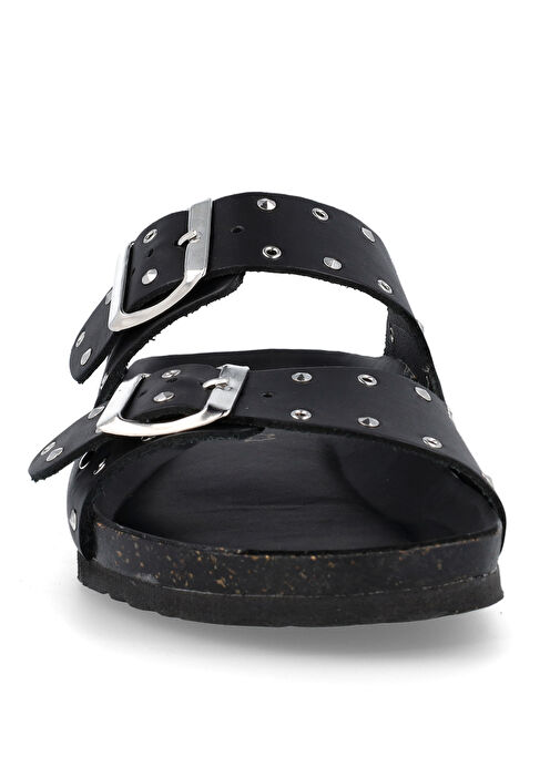 Più Natura Siyah Kadın Deri Terlik 11 THESIS R B23 TBL IMB - Görsel 5