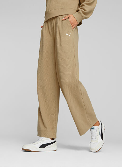 Puma Krem Kadın Eşofman Altı 67600784-HER Straight Pants