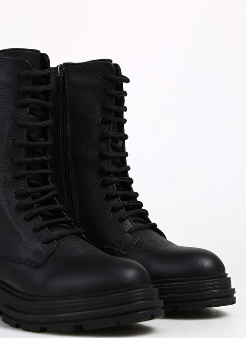 Hammer Jack Siyah Kadın Deri Bot 455 2334-Z - Görsel 6