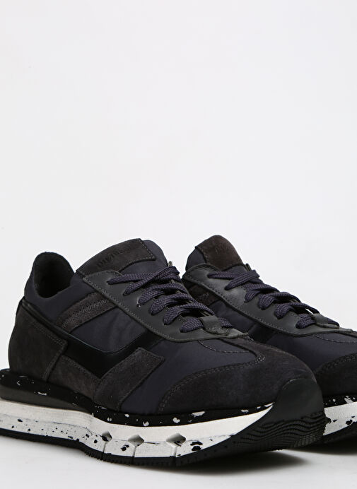 Divarese Antrasit-Beyaz Erkek Deri - Kumaş Sneaker 2891-321 - Görsel 4