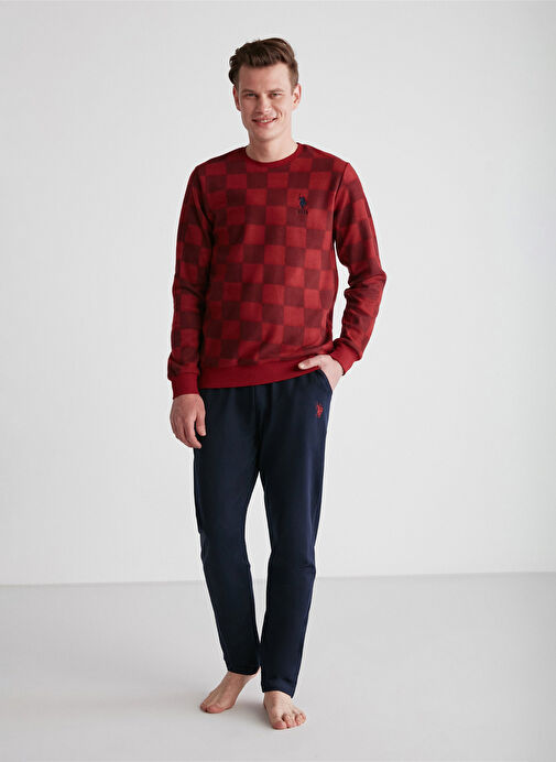 U.S. Polo Assn. Bordo Erkek Pijama Alt Ev giyim