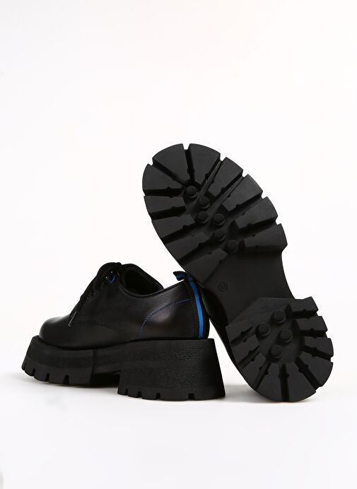 Divarese Siyah Kadın Deri Düz Ayakkabı 510-002 - Görsel 5