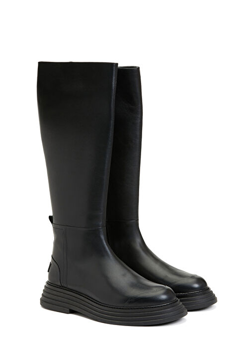 Divarese Siyah Kadın Deri Çizme 5351 - Görsel 3