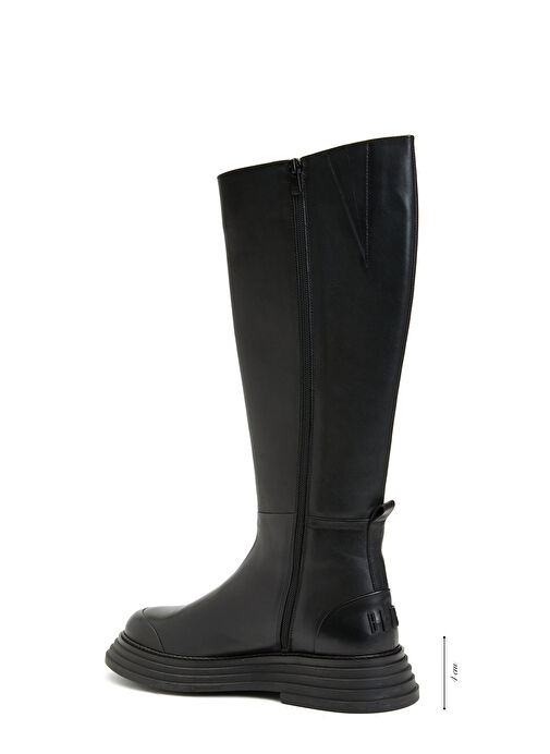Divarese Siyah Kadın Deri Çizme 5351 - Görsel 4