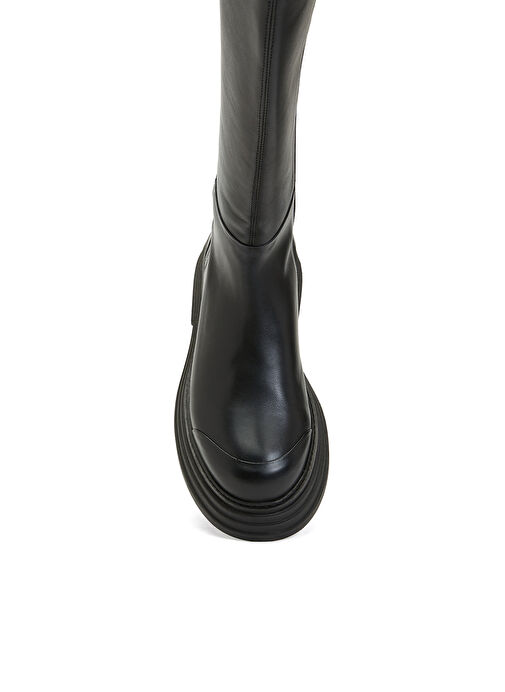 Divarese Siyah Kadın Deri Çizme 5351 - Görsel 5