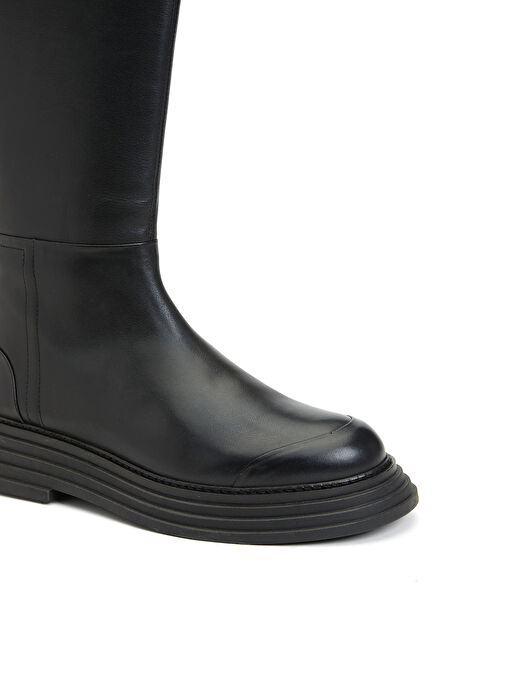 Divarese Siyah Kadın Deri Çizme 5351 - Görsel 7