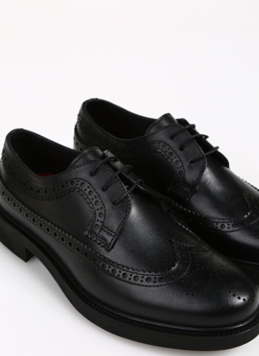 Divarese Siyah Kadın Deri Düz Ayakkabı 15-120D - Görsel 6