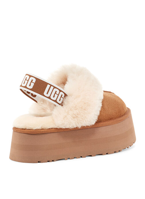 W FUNKETTE Taba Kadın Süet + Deri Terlik 1113474 - Görsel 5