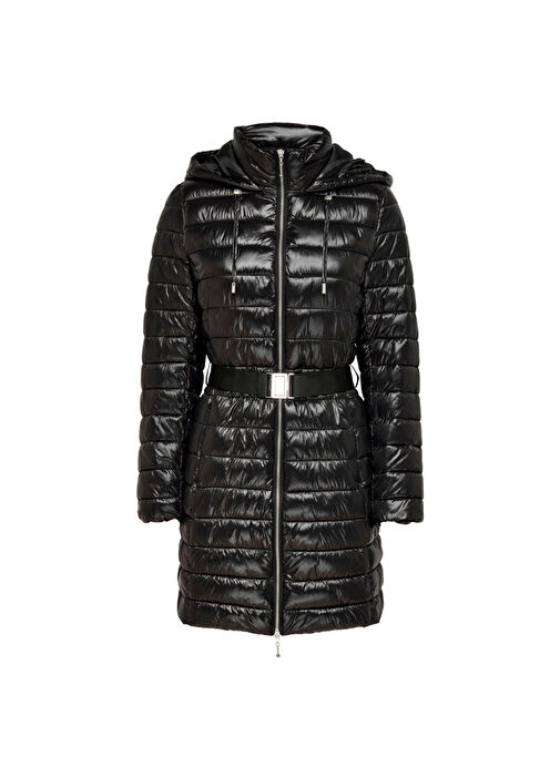 Only Siyah Kadın Kaban ONLNEWSCARLETT QUILT BELTED COAT OT