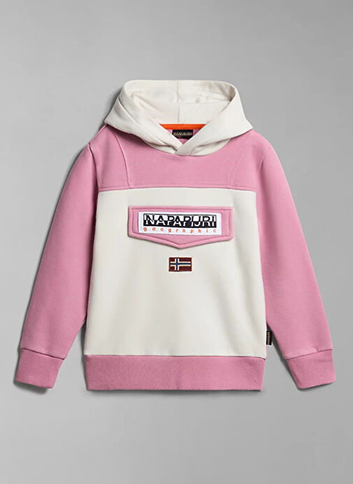 Napapijri Pembe Kız Çocuk Yuvarlak Yaka Uzun Kollu Sweatshirt NP0A4GMMMC01 K BURGEE W 2