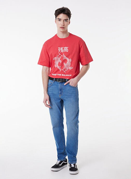 Lee Austin Jean Erkek Yüksek Bel Straight Denim Pantolon L733017A34