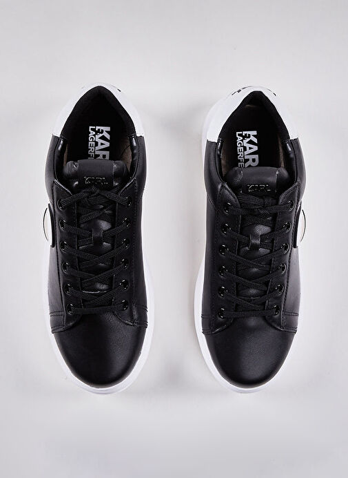 KARL LAGERFELD Siyah Erkek Deri Sneaker KL52530 - Görsel 4