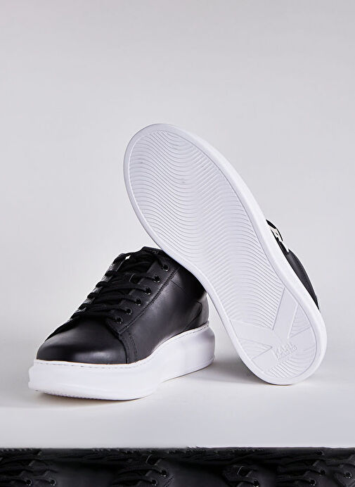 KARL LAGERFELD Siyah Erkek Deri Sneaker KL52530 - Görsel 5