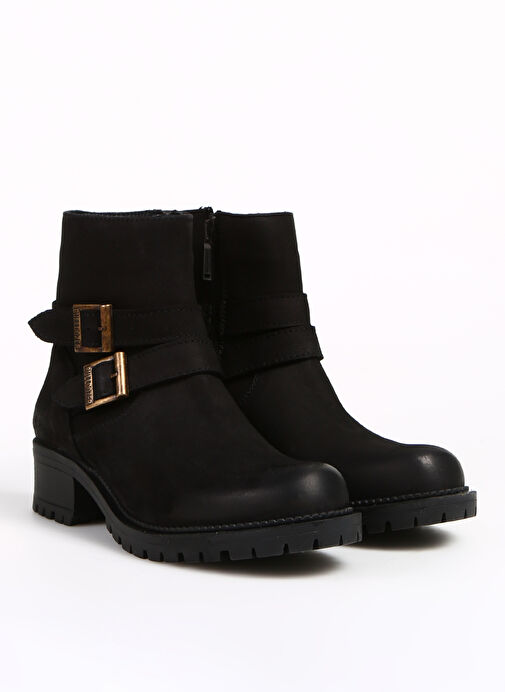 Bulldozer Siyah Kadın Deri Bot BUL-240501 - Görsel 3