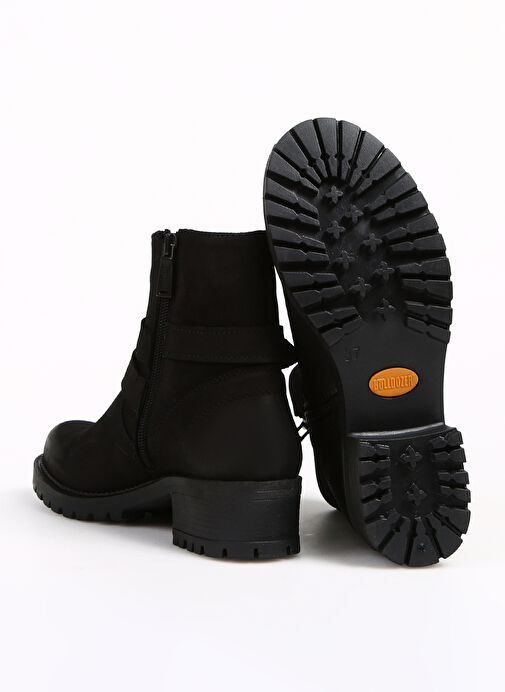 Bulldozer Siyah Kadın Deri Bot BUL-240501 - Görsel 5