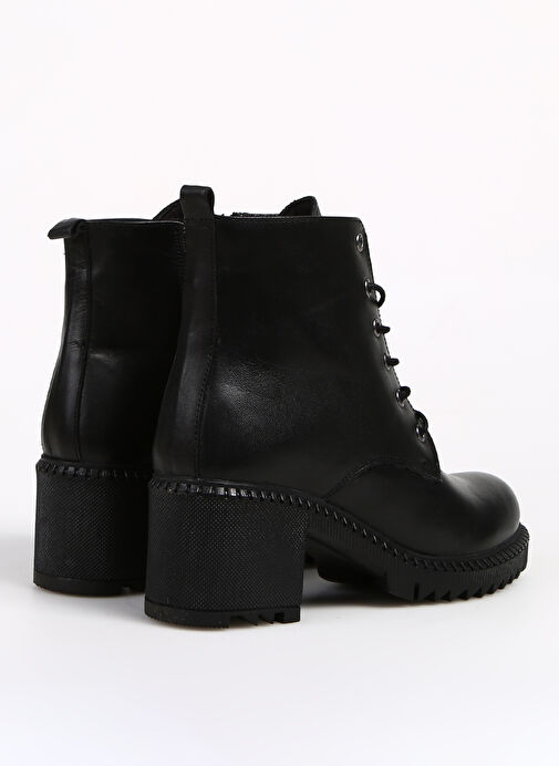 Bulldozer Siyah Kadın Deri Topuklu Bot BUL-240604 - Görsel 4