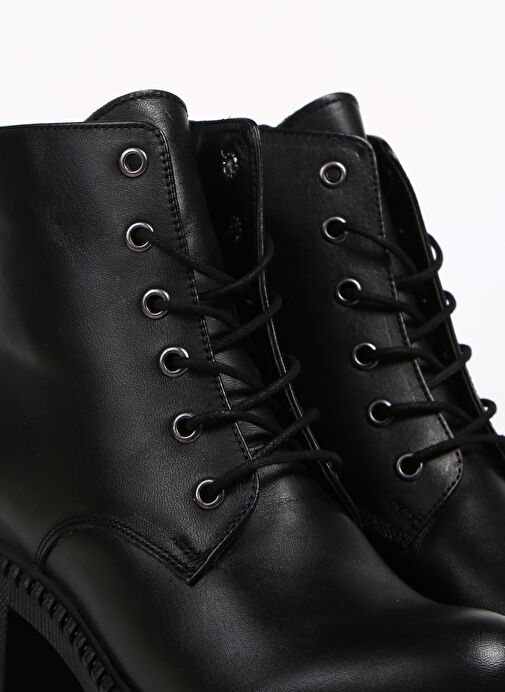 Bulldozer Siyah Kadın Deri Topuklu Bot BUL-240604 - Görsel 6