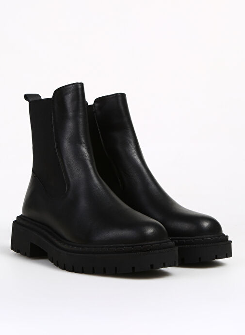 Bulldozer Siyah Kadın Deri Bot BUL-240562 - Görsel 3