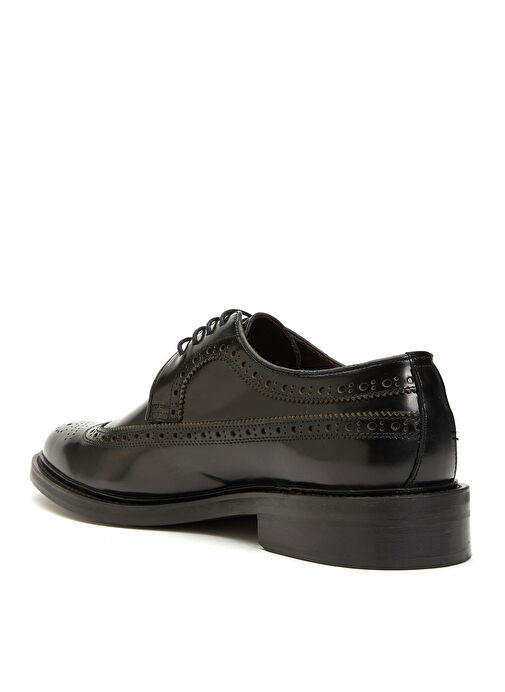George Hogg Siyah Erkek Deri Klasik Ayakkabı 8697-1 - Görsel 4