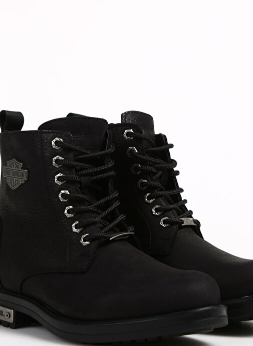 Harley Davidson Siyah Erkek Nubuk Bot ALANZA - Görsel 6