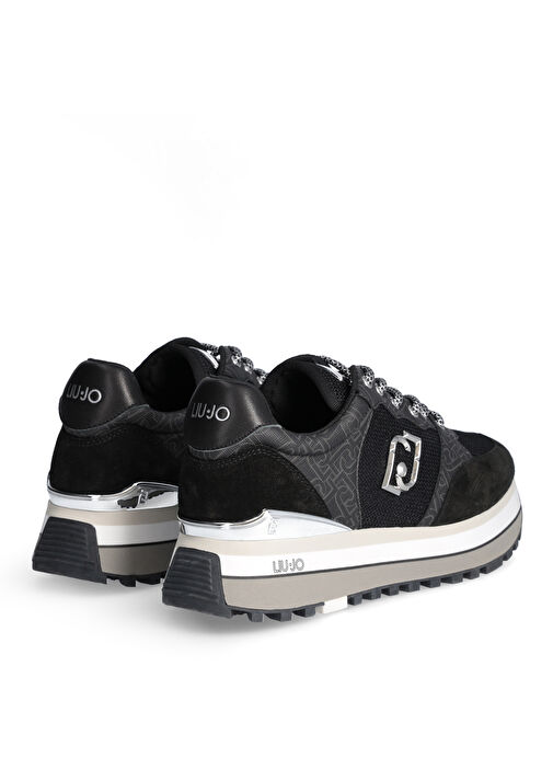 Liu Jo Siyah Kadın süet Sneaker LIUJO MAXI WONDER 57 - Görsel 4