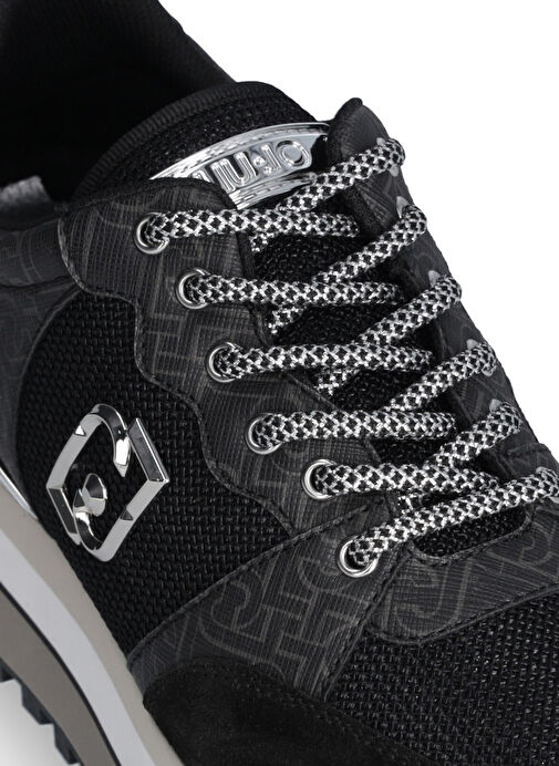 Liu Jo Siyah Kadın süet Sneaker LIUJO MAXI WONDER 57 - Görsel 6