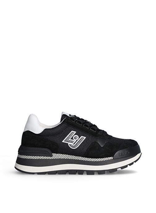 Liu Jo Siyah-Beyaz Kadın Süet Sneaker AMAZING 16 - Görsel 2