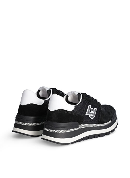 Liu Jo Siyah-Beyaz Kadın Süet Sneaker AMAZING 16 - Görsel 4