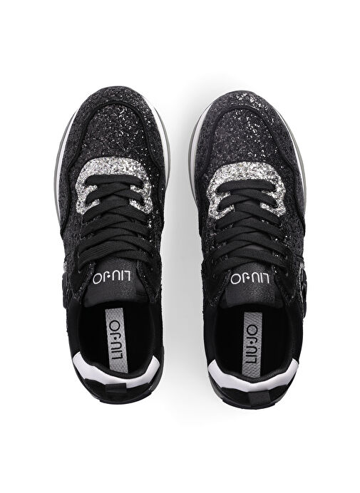 Liu Jo Siyah-Gümüş Kadın Sneaker LIUJO MAXI WONDER 24 - Görsel 5