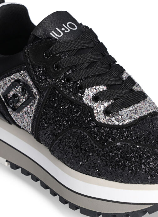 Liu Jo Siyah-Gümüş Kadın Sneaker LIUJO MAXI WONDER 24 - Görsel 6
