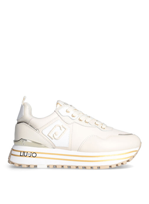 Liu Jo Bej Kadın Deri Sneaker LIUJO MAXI WONDER 01 - Görsel 2