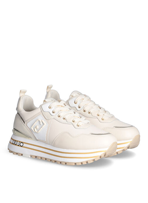 Liu Jo Bej Kadın Deri Sneaker LIUJO MAXI WONDER 01 - Görsel 3