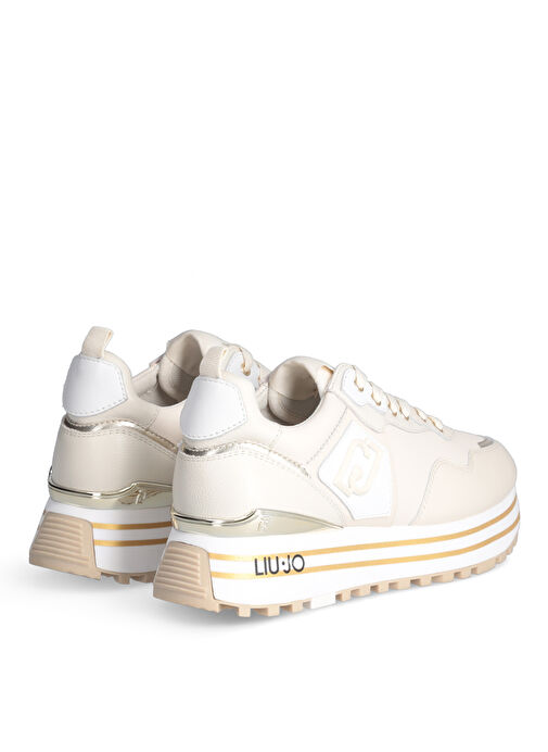 Liu Jo Bej Kadın Deri Sneaker LIUJO MAXI WONDER 01 - Görsel 4