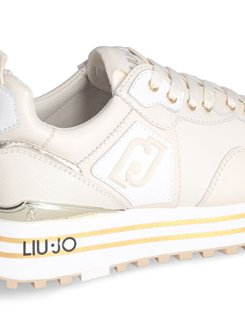 Liu Jo Bej Kadın Deri Sneaker LIUJO MAXI WONDER 01 - Görsel 6