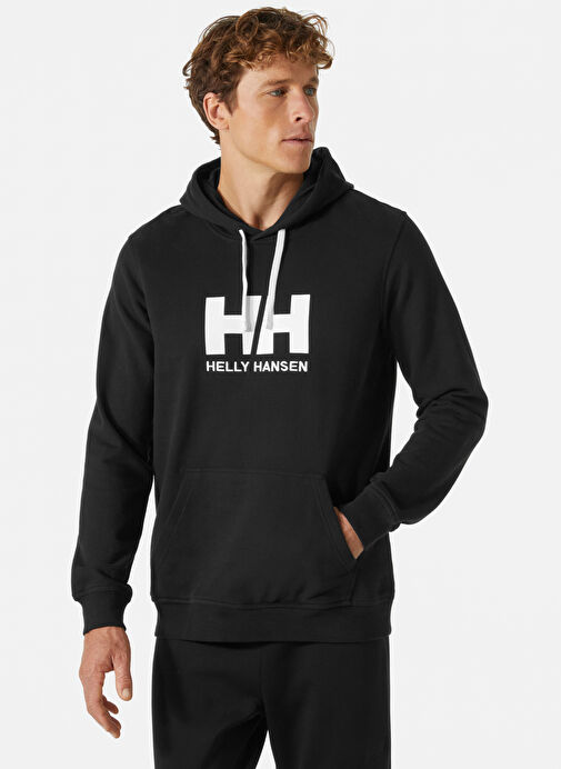 Helly Hansen Siyah Erkek Sweatshirt HHA.33977  LOGO HOODIE